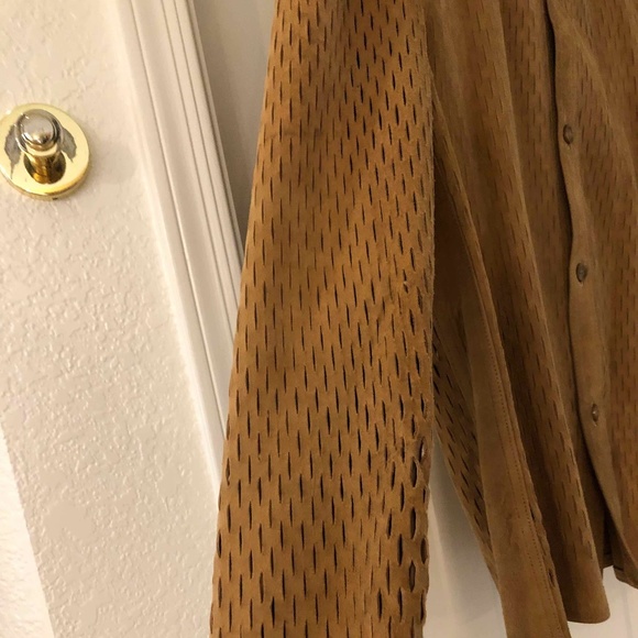 Vintage 70-80's a Robert Lewis idea Men's Suede Shirt Size: 42 - Picture 6 of 15